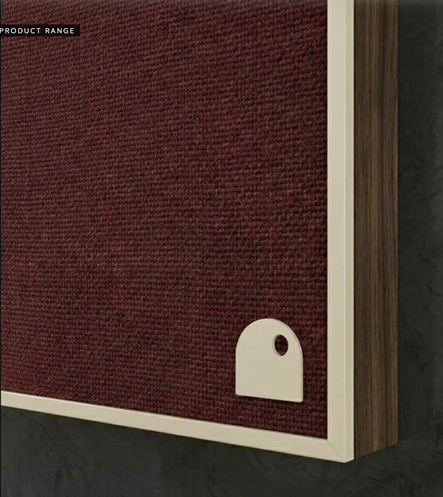 Close detail of a Soundfangled acoustic product